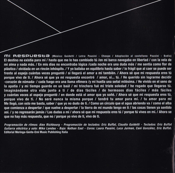 Laura Pausini - Mi Respuesta (CD) - Discogs image 7