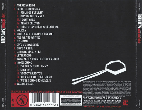 Green Day - American Idiot (CD) - Discogs image 2