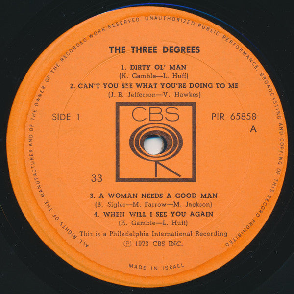 Three Degrees, The - The Three Degrees (LP) - Discogs image 3