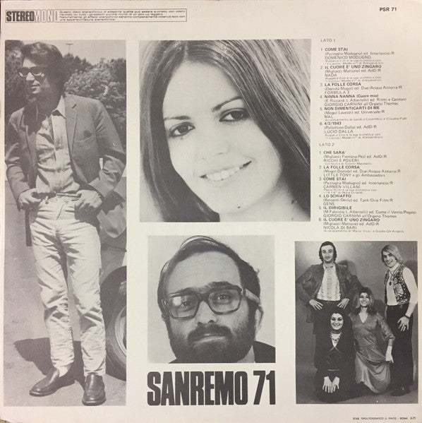 Various - Sanremo 71 (LP) - Discogs image 2