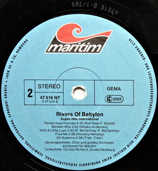 Unknown Artist - Rivers Of Babylon - Superhits International (LP) - Discogs image 4