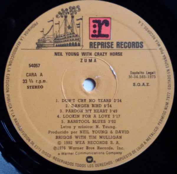 Neil Young With Crazy Horse - Zuma (LP) - Discogs image 3