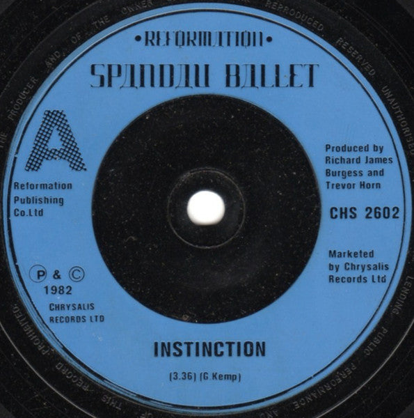 Spandau Ballet - Instinction (7") - Discogs image 3