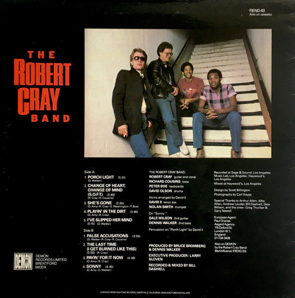 Robert Cray Band, The - False Accusations (LP) - Discogs image 2