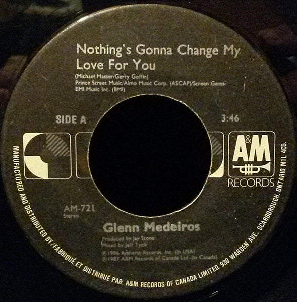 Glenn Medeiros - Nothing's Gonna Change My Love For You (7")