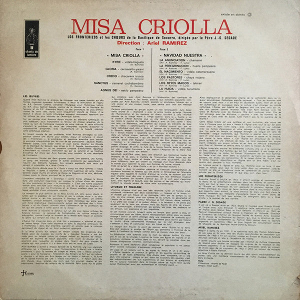 Ariel Ramirez - Misa Criolla (LP) - Discogs image 2