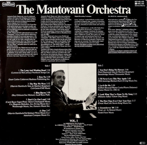 Mantovani Orchestra, The - Mantovani A Legend Of Music Vol 1 (LP) - Discogs image 2