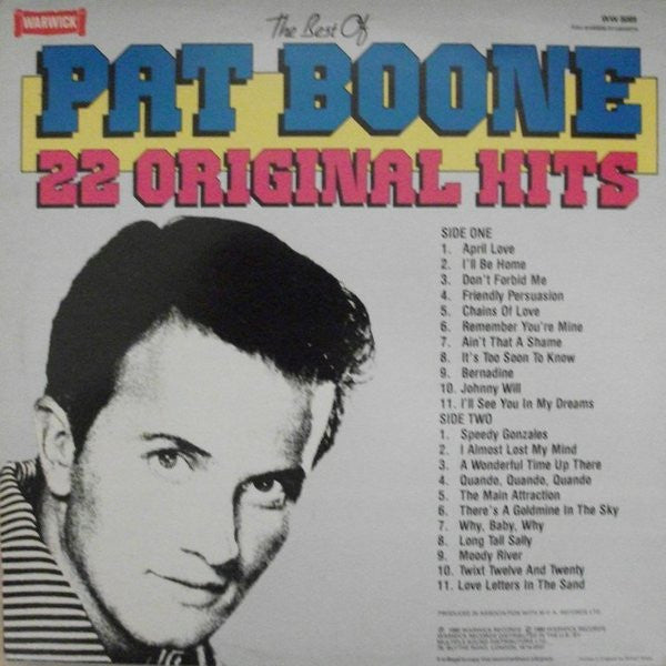 Pat Boone - The Best Of Pat Boone - 22 Original Hits (LP) - Discogs image 2