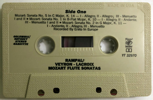 Wolfgang Amadeus Mozart / Jean-Pierre Rampal, Robert Veyron-Lacroix - Six Sonatas For Flute And Harpsichord (Cassette) - Discogs image 2