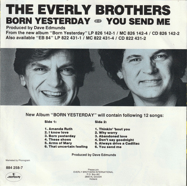 Everly Brothers - Born Yesterday (7") - Discogs image 2