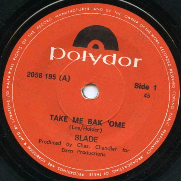Slade - Take Me Back 'Ome / Look Wot You Dun (7") - Discogs image 2