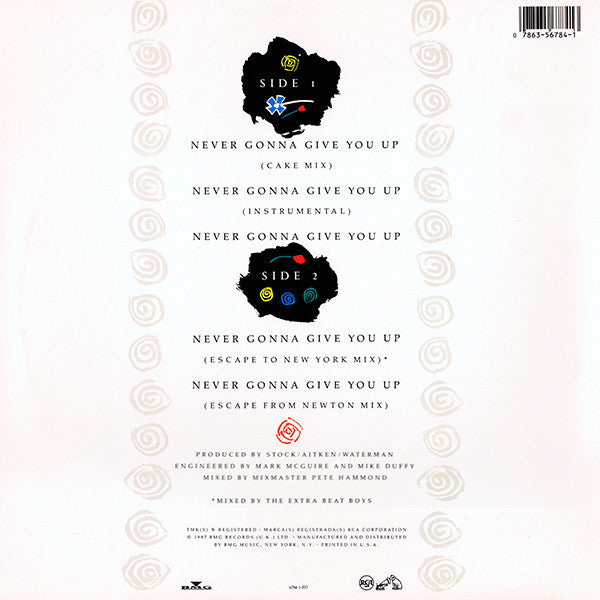 Rick Astley - Never Gonna Give You Up (12") - Discogs image 2