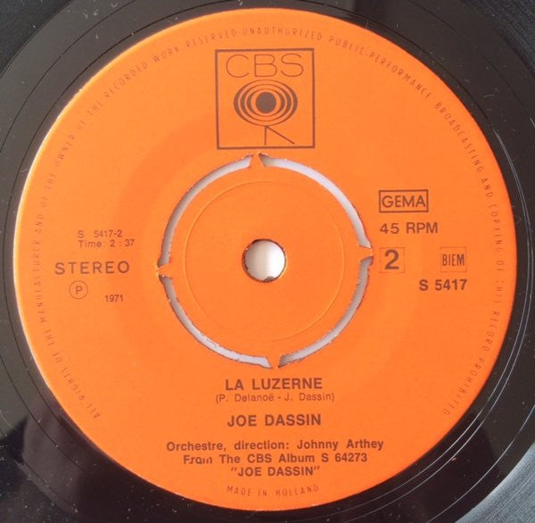Joe Dassin - La Fleur Aux Dents / La Luzerne (7") - Discogs image 4