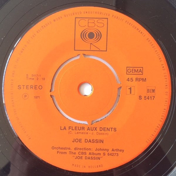 Joe Dassin - La Fleur Aux Dents / La Luzerne (7") - Discogs image 3