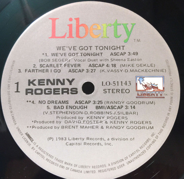 Kenny Rogers - We've Got Tonight (LP) - Discogs image 5