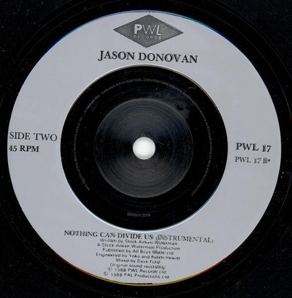 Jason Donovan - Nothing Can Divide Us (7") - Discogs image 4