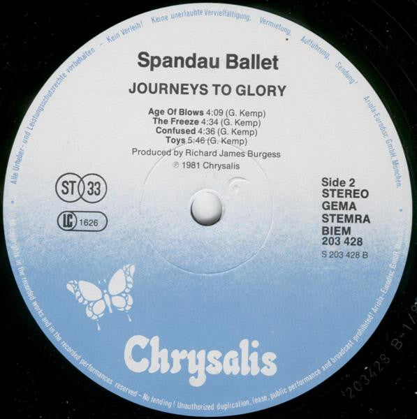 Spandau Ballet - Journeys To Glory (LP) - Discogs image 4