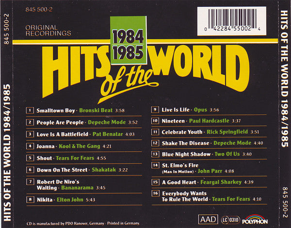 Various - Hits Of The World 1984/1985 (CD) - Discogs image 2