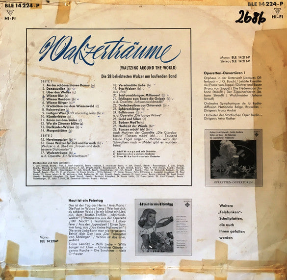 Various - Walzerträume - Die 28 Beliebtesten Walzer Auf Laufenden Band (LP) - Discogs image 2