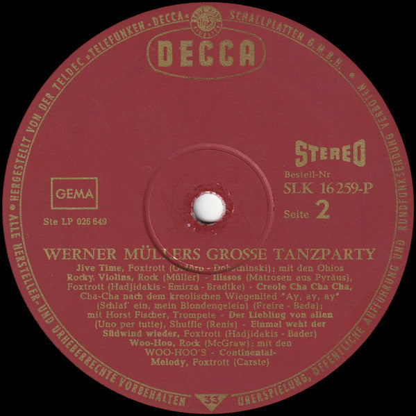 Werner Müller Und Sein Orchester - Werner Müller's Große Tanzparty (LP) - Discogs image 4