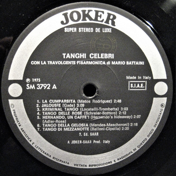 Mario Battaini - Tanghi Celebri (LP) - Discogs image 3
