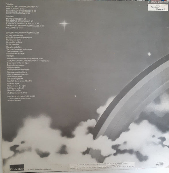 Rainbow - Ritchie Blackmore's Rainbow (LP) - Discogs image 2