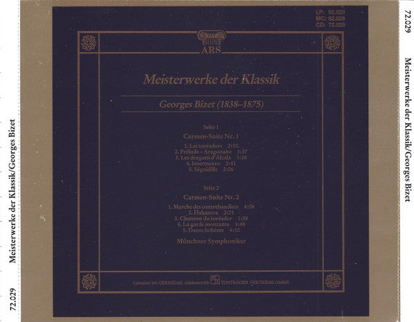 Georges Bizet - Carmen-Suiten Nr. 1 & 2 (CD) - Discogs image 3