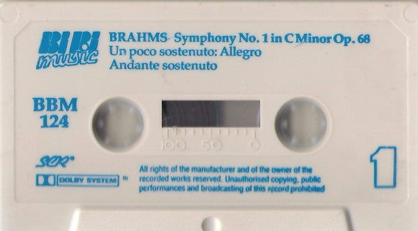 Johannes Brahms, West Germany Symphony Orchestra, Ludwig Dorner - Symphony No.1 In C Minor Op.68 (Cassette) - Discogs image 3