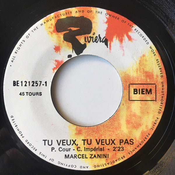 Marcel Zanini - Tu Veux, Tu Veux Pas (7") - Discogs image 3