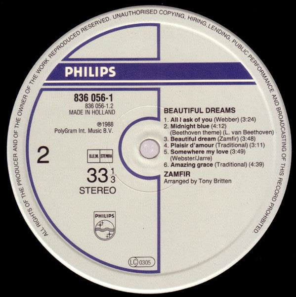 Gheorghe Zamfir - Beautiful Dreams (LP) - Discogs image 4