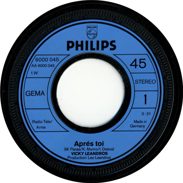 Vicky Leandros - Après Toi (7") - Discogs image 3
