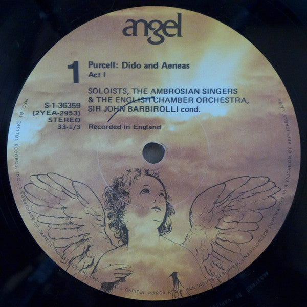 Henry Purcell : Victoria De Los Angeles, Peter Glossop, Heather Harper, Patricia Johnson (3), Elizabeth Robson, Clare Walmesley, Sybil Michelow, Robert Tear, Ambrosian Singers, The, English Chamber Orchestra, Raymond Leppard, Sir John Barbirolli - Dido An - Discogs image 3
