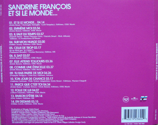 Sandrine François - Et Si Le Monde... (CD) - Discogs image 2