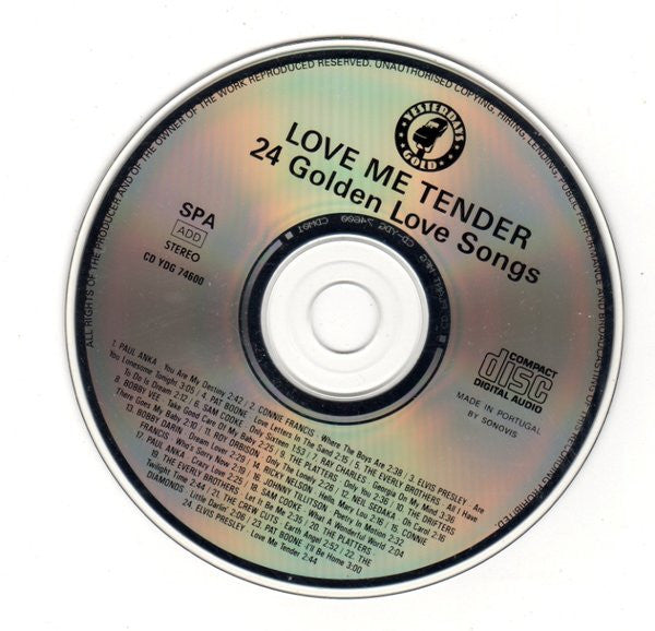 Various - Love Me Tender - 24 Golden Love Songs (CD) - Discogs image 4