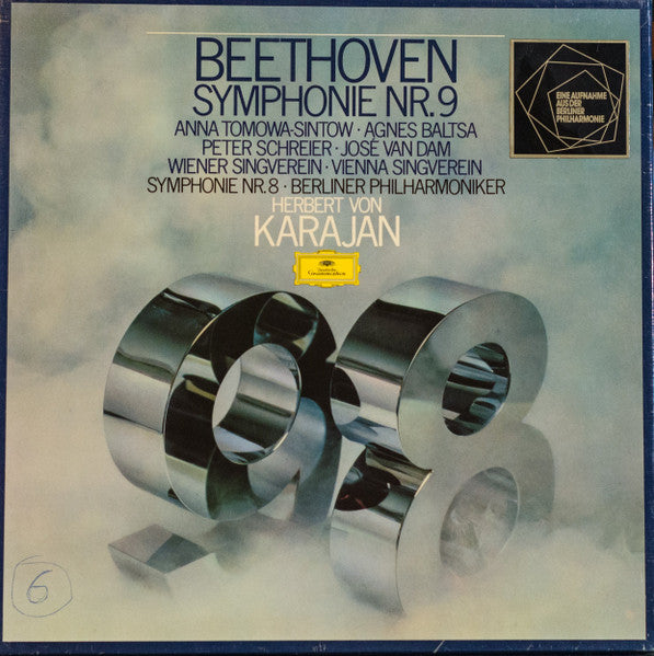 Ludwig van Beethoven - Herbert von Karajan, Anna Tomowa-Sintow, Agnes Baltsa, Peter Schreier, José van Dam, Wiener Singverein, Berliner Philharmoniker - Symphonie Nr. 9 - Symphonie Nr. 8 (2xLP)