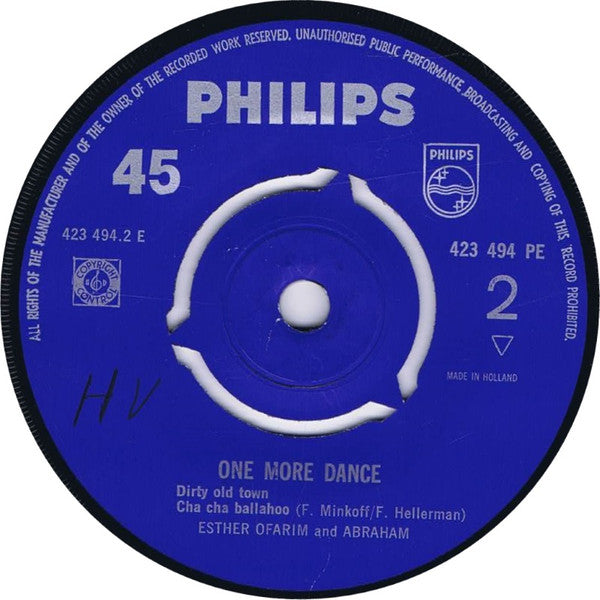 Esther & Abi Ofarim - One More Dance (7") - Discogs image 3