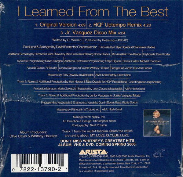 Whitney Houston - I Learned From The Best (CD) - Discogs image 2