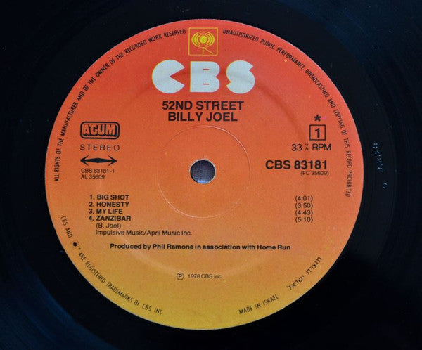 Billy Joel - 52nd Street (LP) - Discogs image 5