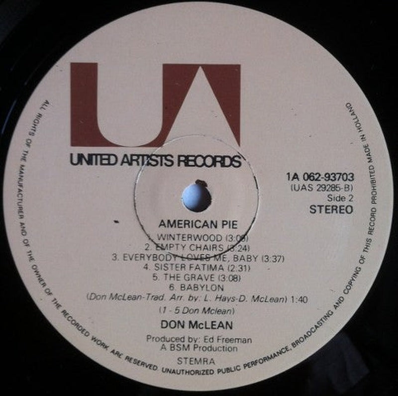 Don McLean - American Pie (LP) - Discogs image 4