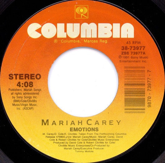 Mariah Carey - Emotions (7")