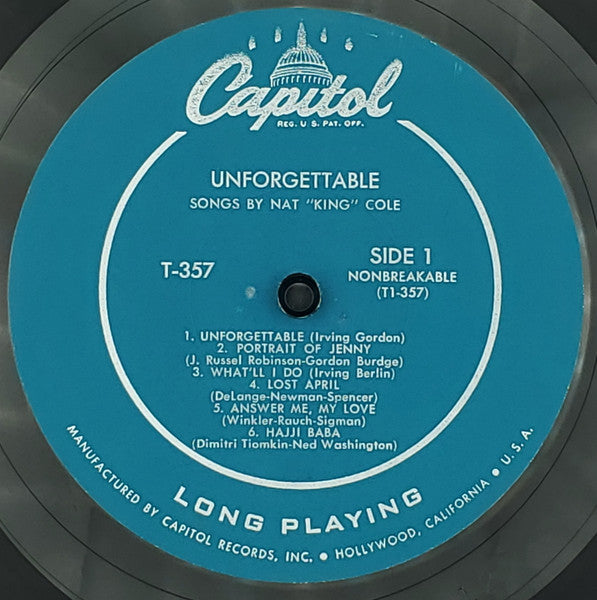 Nat King Cole - Unforgettable (LP) - Discogs image 3