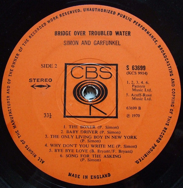 Simon & Garfunkel - Bridge Over Troubled Water (LP) - Discogs image 4