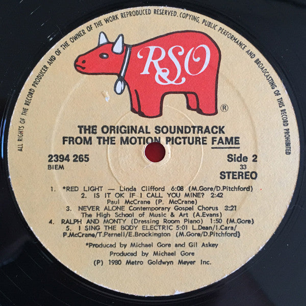 Various - Fame (The Original Soundtrack From The Motion Picture) (LP) - Discogs image 4