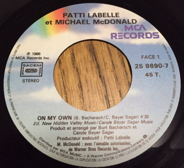 Patti LaBelle And Michael McDonald - On My Own (7") - Discogs image 6