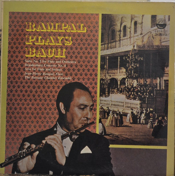 Jean-Pierre Rampal , Flute Baroque Chamber Orchestra, The, Johann Sebastian Bach - Rampal Plays Bach (LP)