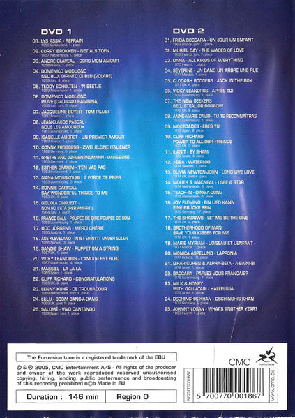 Various - Congratulations 50 Years Of The Eurovision Song Contest (All The Winners + Favourites 1956 1980) (2xDVD) - Discogs image 2