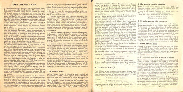 Various - Canti Comunisti Italiani (7") - Discogs image 2