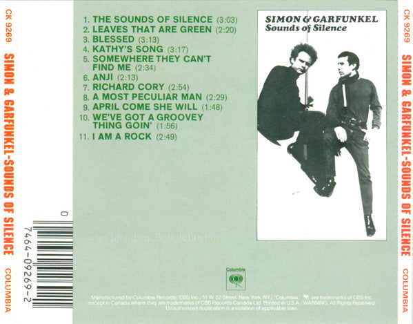 Simon & Garfunkel - Sounds Of Silence (CD) - Discogs image 2