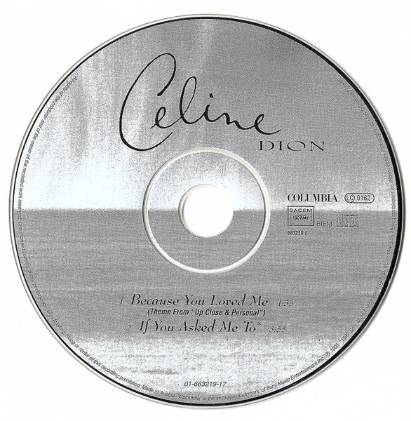 Céline Dion - Because You Loved Me (Theme From "Up Close & Personal") (CD) - Discogs image 3