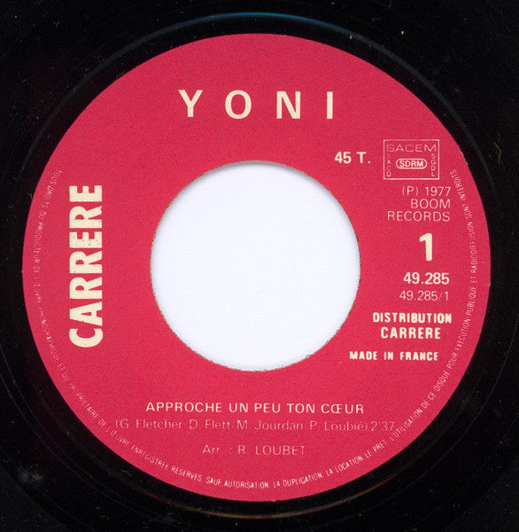 Yoni (8) - Approche Un Peu Ton Cœur (7") - Discogs image 3